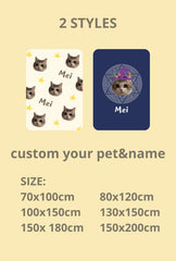 Soul-Link™ Custom Pet Blanket – Personalized with Your Pet’s Photo & Name
