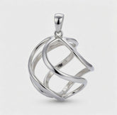 Soul-Link™ Modern Twist S925 Sterling Silver Crystal Cage Pendant