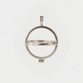 Soul-Link™ S925 Sterling Silver Crystal Cage Pendant – Holds Your Healing Crystal