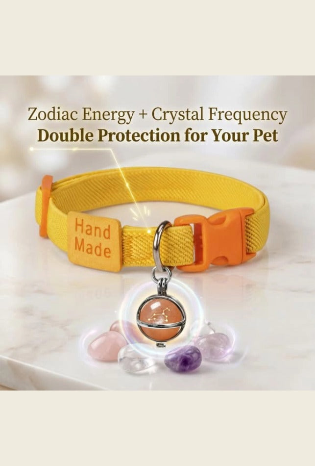 Soul-Link™ Healing Pet Collar – Choose Your Colour + Crystal Pendant
