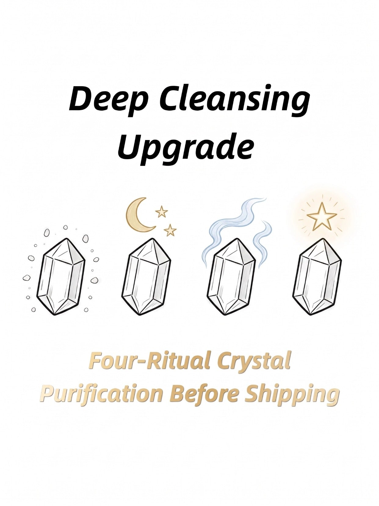 Soul-Link™Deep Cleansing Upgrade — Four-Ritual Crystal Purification Before Shipping