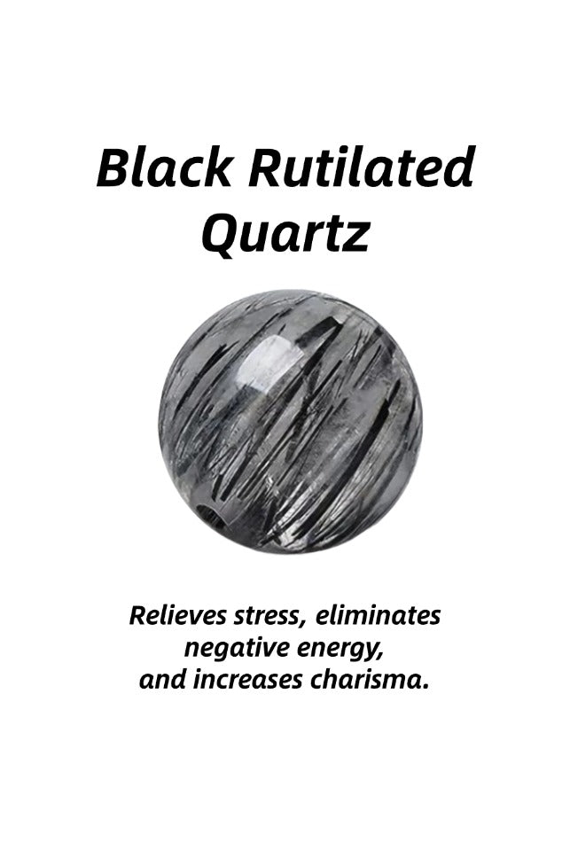 Soul-Link™ Black Rutilated Quartz Healing Crystal Pendant