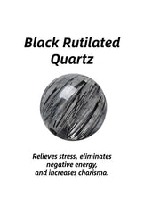 Soul-Link™ Black Rutilated Quartz Healing Crystal Pendant