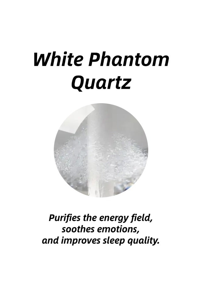 Soul-Link™ White Phantom Quartz Healing Crystal Pendant