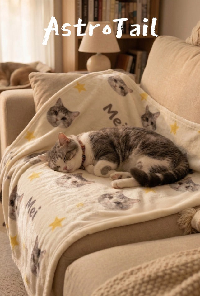 Soul-Link™ Custom Pet Blanket – Personalized with Your Pet’s Photo & Name