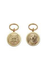 PawStamp™ Custom Pet Portrait Copper Keychain