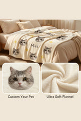 Soul-Link™ Custom Pet Blanket – Personalized with Your Pet’s Photo & Name