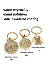 PawStamp™ Custom Pet Portrait Copper Keychain