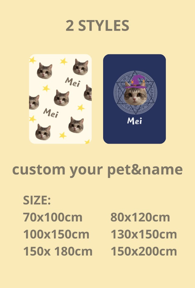 Soul-Link™ Custom Pet Blanket – Personalized with Your Pet’s Photo & Name