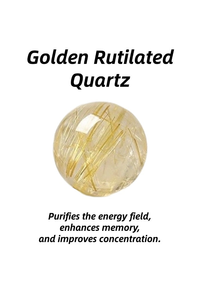 Soul-Link™ Golden Rutilated Quartz Healing Crystal Pendant