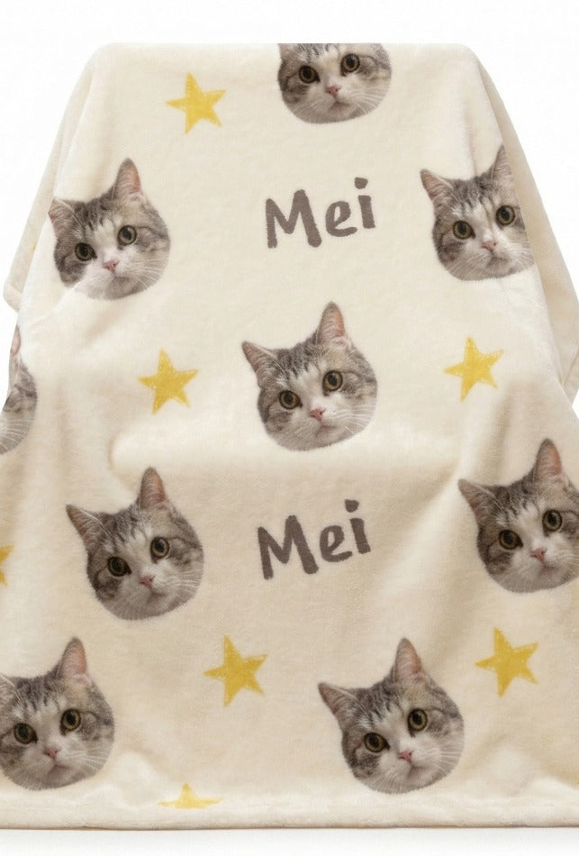 Soul-Link™ Custom Pet Blanket – Personalized with Your Pet’s Photo & Name