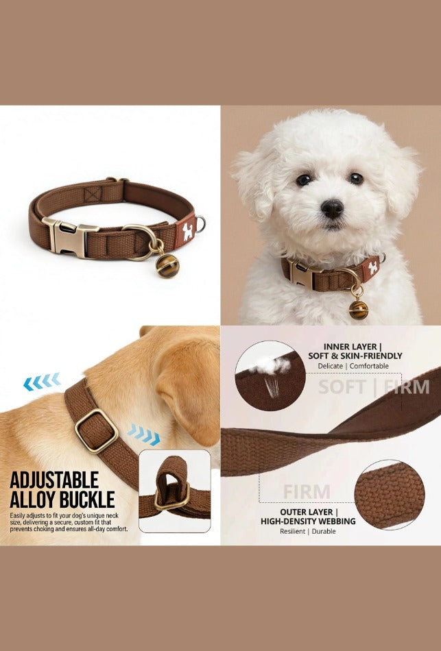 Soul-Link™ Double-Layer Custom Engraved Pet Collar – Personalized with Your Pet’s Name