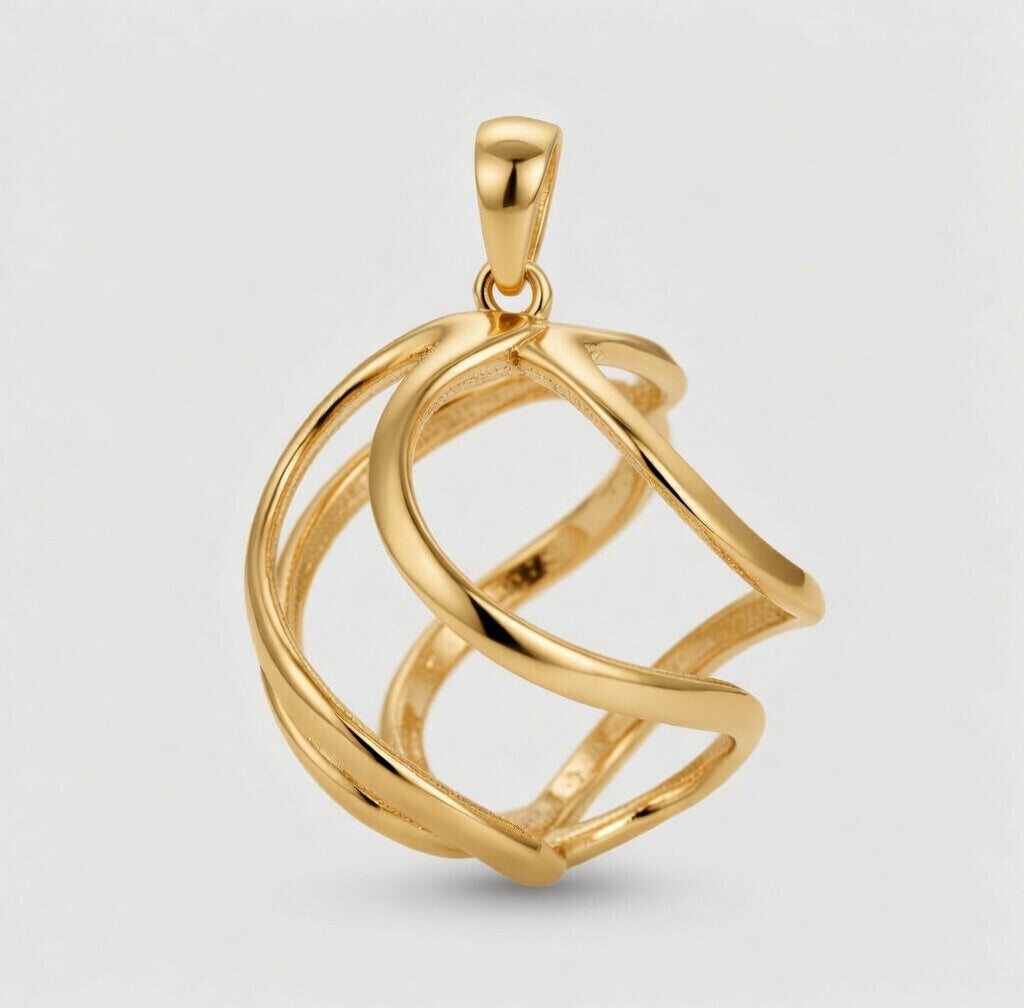 Soul-Link™ Modern Twist S925 Sterling Silver Crystal Cage Pendant