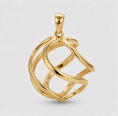 Soul-Link™ Modern Twist S925 Sterling Silver Crystal Cage Pendant