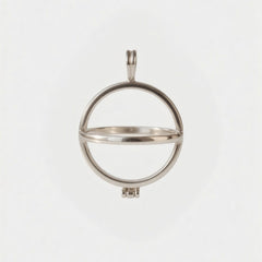 Soul-Link™ S925 Sterling Silver Crystal Cage Pendant – Holds Your Healing Crystal